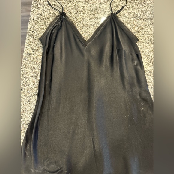 Frame Sm Petite Satin Long Tank Black - Picture 2 of 9